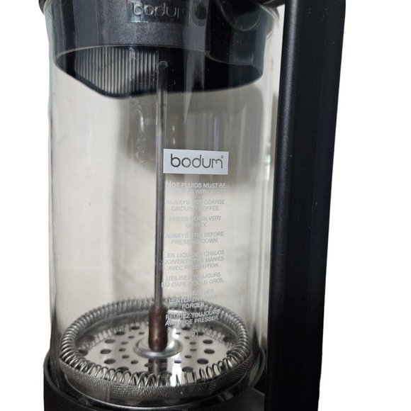 Bodum French Press Coffee 8 Cups 34 Oz. Clear Glass Black Denmark Plunger - Picture 4 of 4